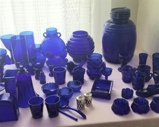 Selection of Cobalt glass 