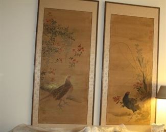 20th century Chinese paintings. With the minor damage, price at $245.