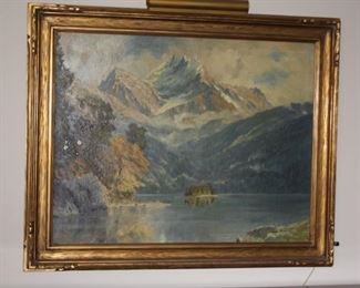 Large antique 19 c. oil painting by Schumann 30" x 39" - asking $750 
