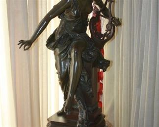19th Century Bronze sculpture by Albert Ernest Carrier-Belleuse (1824-1887) - "Le Melodie" 31" tall asking $5,500 