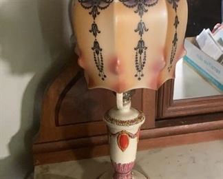 Slag Glass Lamp