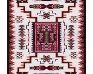 19	

Large Southwest area rug. This rug features a southwestern motif stretching from corner to corner.
Large Southwest area rug. This rug features a southwestern motif stretching from corner to corner. Measures 5' x 6'5".