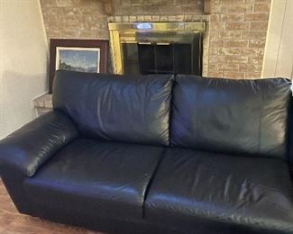 Leather sectional 