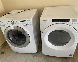 Washer and dryer 
Front load washer and dryer 