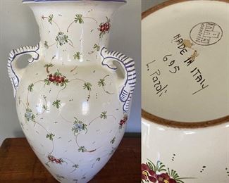 Signed Italian Pottery Vase