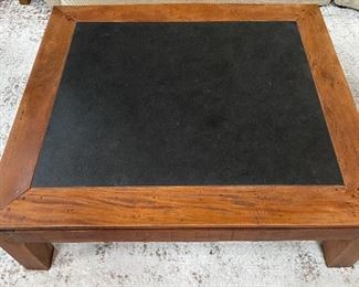 SLATE TOP OAK COFFEE TABLE