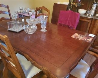 Wesco Dining Table with  eight chairs.