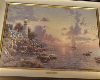 " The Sea of Tranquility " Thomas Kincade Seriograth purchased in his California Gallery, COA included.