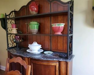 Wesco Country Living Marble Top Hutch