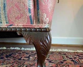 Chippendale sofa leg detail