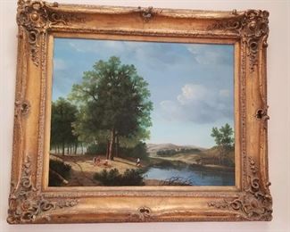 Magnificent oil on canvas landscape. Nicely framed