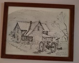 Robert A. Gartland, signed and dated lithograph. Listed artist