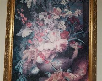 Floral still life, framed print