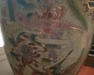Oriental vase closeup