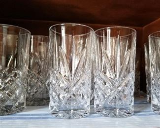 Lead crystal highball glasses