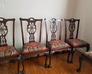 Chippendale dining chairs - set of 8, early 1800’s