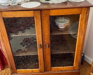 Antique bookcase/glass doors