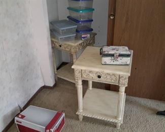 2 provincial nightstands