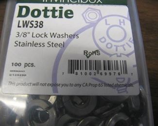 Lot Of NEW 100pcs DOTTIE  LWS38  3/8" Stainless Steel Lock Washers