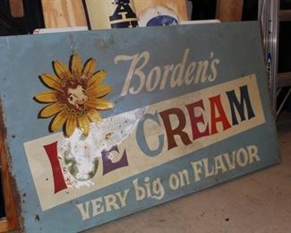 Original Borden's Ice Cream Sign