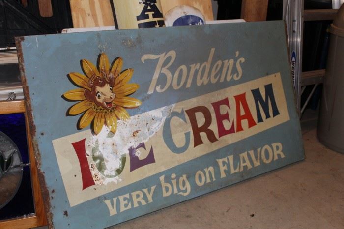 Original Borden's Ice Cream Sign
