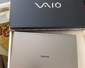 Used and wiped clean laptops, Vaio, Toshiba