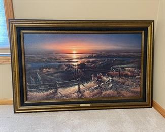 $350.00................."Best Friends" Terry Redlin Canvas Lithograph 46 1/2" x 30" (R128)