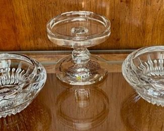 CLEARANCE !  $4.00 NOW, WAS $14.00.................Heavy Glass Candle Holders (R080)