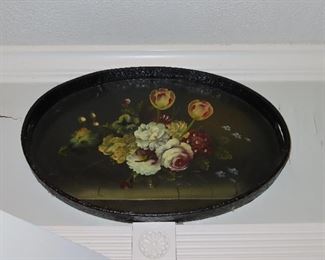 Floral Antique Tray