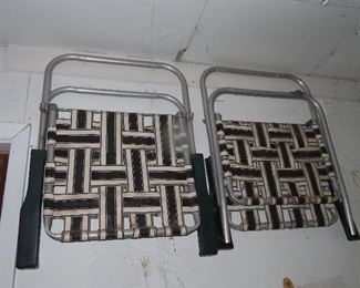 Pair Aluminum Lawn Chairs