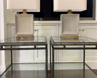 Uttermost Abbot Crackled Glaze Ceramic Table Lamps