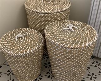 Set/3 Covered Baskets