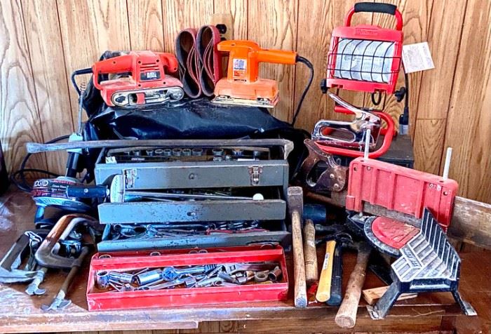 B and D Sanders Toolbox Stuffed with Tools Plus