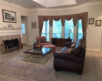 Living Area - Leather Sofa