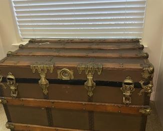 Awesome Heavy Steamer Trunk by USA Excelsior Stanford, Conn. 262