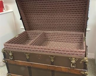 Awesome Heavy Steamer Trunk by USA Excelsior Stanford, Conn. 262