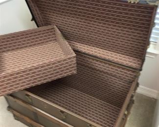 Awesome Heavy Steamer Trunk by USA Excelsior Stanford, Conn. 262