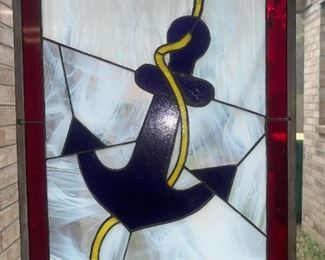 Stained Glass Art - Anchor