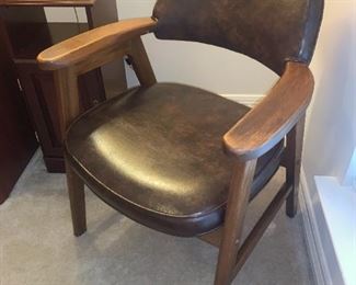 Side Chair - Leather and Wood