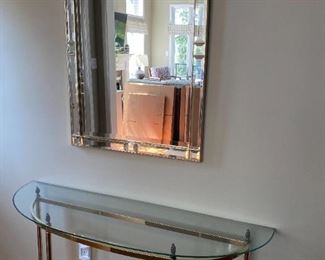 Hall table and matching mirror