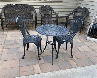 Patio furniture and bistro set