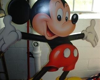5' high card board cut out of Mickey Mouse