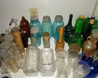 Vintage and Antique Glassware and Jars