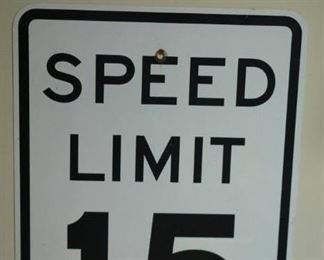 Porcelain Speed Limit Sign