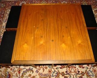 Four Nesting Tables Shown Underneath Drexel Coffee Table - Circa, 1961