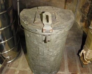 US Military Galvanized Can