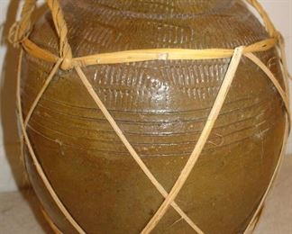 Large Vessel with Grass Carry Handles