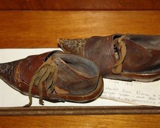 Antique Hand-made Childs Shoes Brought Back from Europe after the Second World War. Check Out the Label
