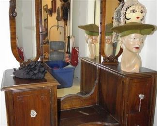 Vintage dressing Table and Vintage Hats