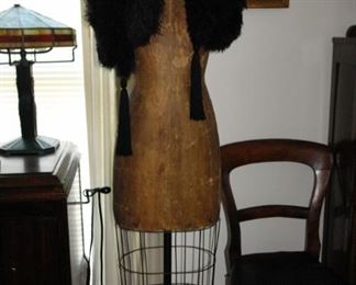 Victorian Mannequin with Cast Iron Base on Rollers